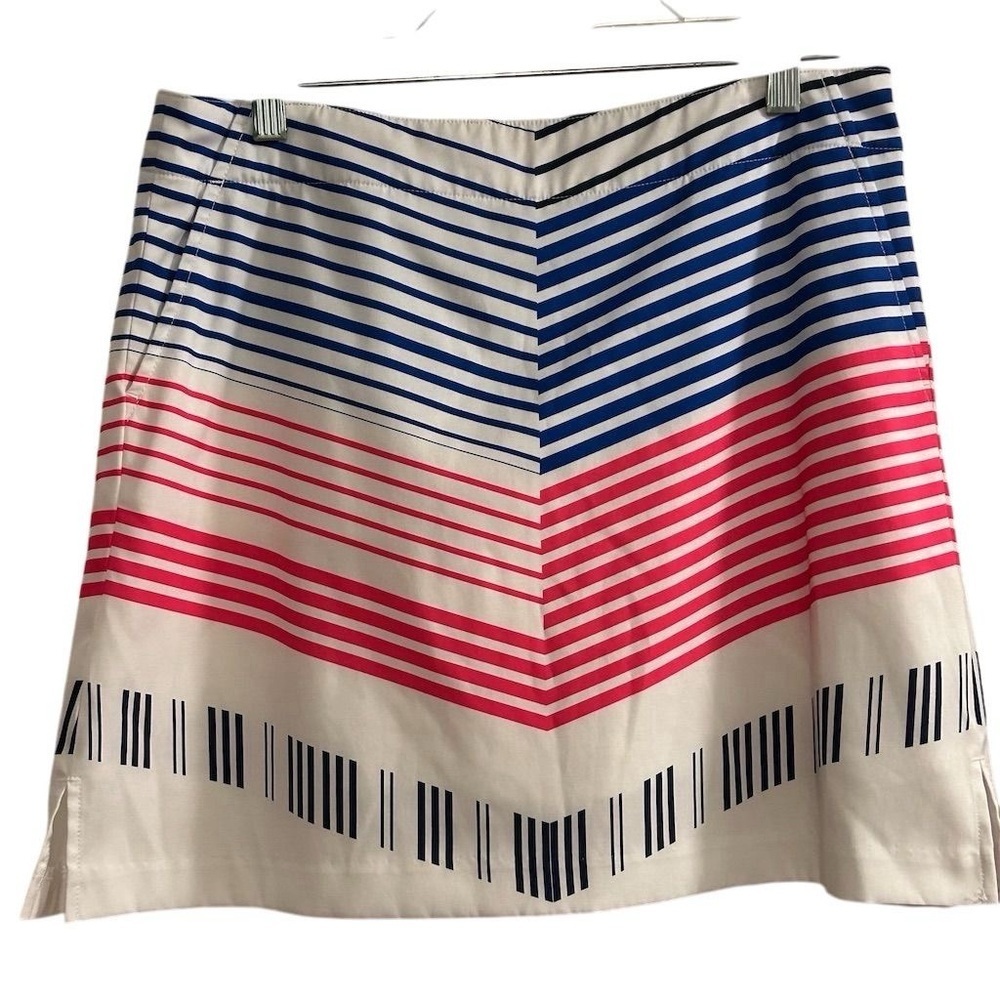 Lady Hagen Women's Chevron Stripe Skort‎ Size 6 Golf Tennis Red white & blue